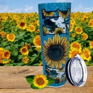 20-Fluid Ounce Mom Sunflower Hot and Cold Stainless Steel Tumbler
